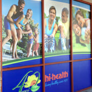 Full color window graphics for Hi-Health