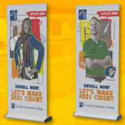 Full color trade show standees for STLCC.