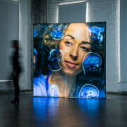 Example of illuminated backlit display sign