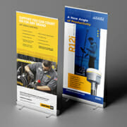 Trade show standees with full color banners