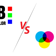 Graphic showing RGB as an Additive color and CMYK as a Subtractive color