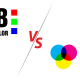 Graphic showing RGB as an Additive color and CMYK as a Subtractive color