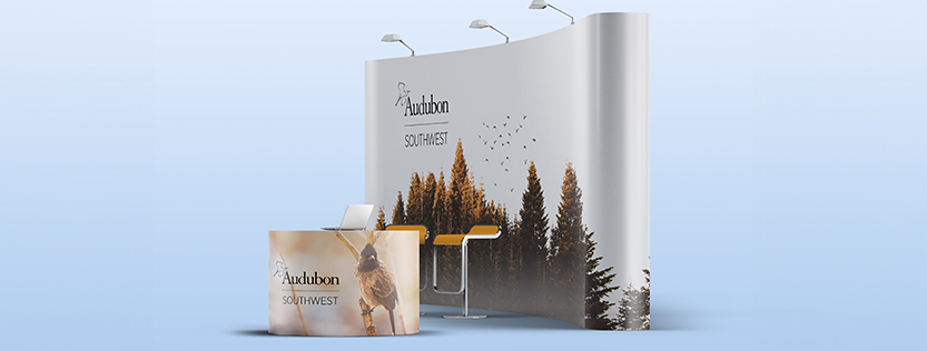 Trade show pop up display for the Arizona Audubon.