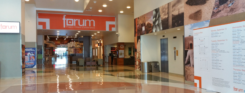 Printed wall graphics for Forum Conference