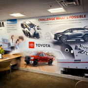 Custom wall mural example for Toyota vechicles