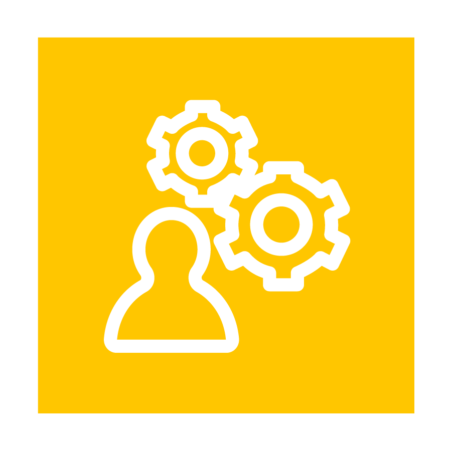 Yellow project management icon