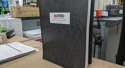 Manual printing example for Suntec Concrete