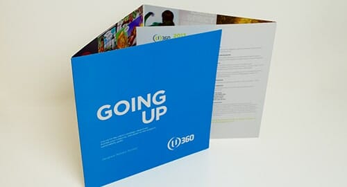 Presentation printing example of a 4-fold information brochure
