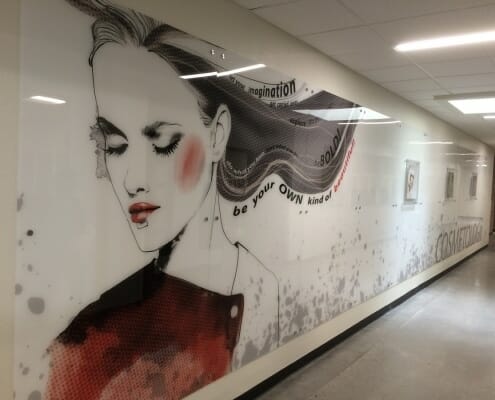 Example of Acryllic Prints with standoffs - wall mural