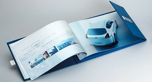 Sample of a printed full color hard cover booklet