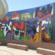 Brick wall graphics wrap for the Influx Art Program