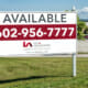 Printed property sign for Lee & Associates Commercial Real Estate Services
