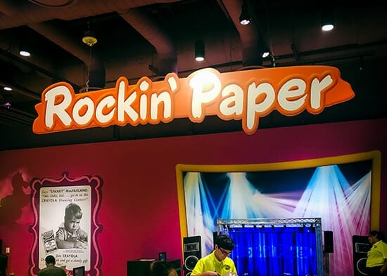 Crayola-Image-1 Rockin' Paper display graphics at the Crayola Experience
