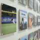 Printed MDO signage standoffs mounted on a wall