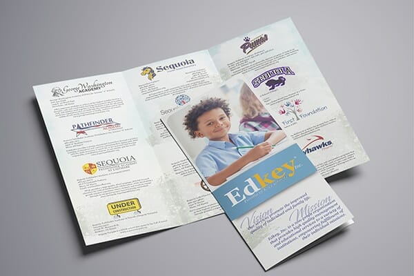 Printed tri-fold brochure example