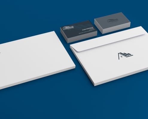 Examples of printed stationery for J Preston Contracting