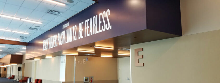 Large printed wall graphics for Beauty Counter Expo