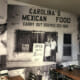 B&W wall wrap for Carolina's Mexican Food