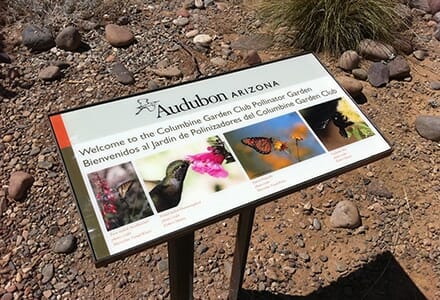 Audubon Arizona information plaque.