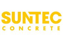 Yellow printed logo for Suntec Concrete