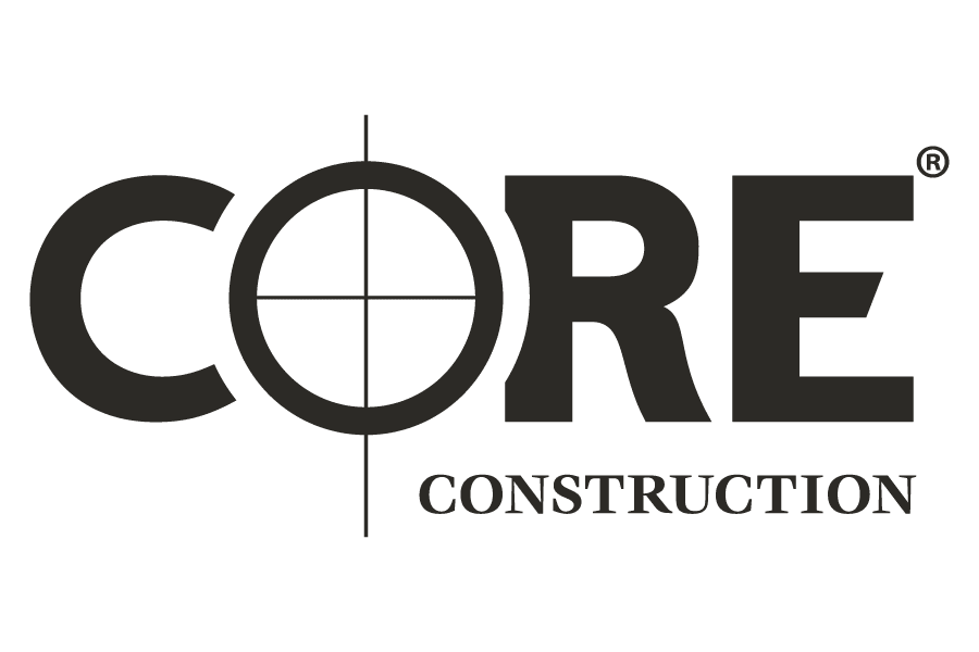 Black CORE Construction logo