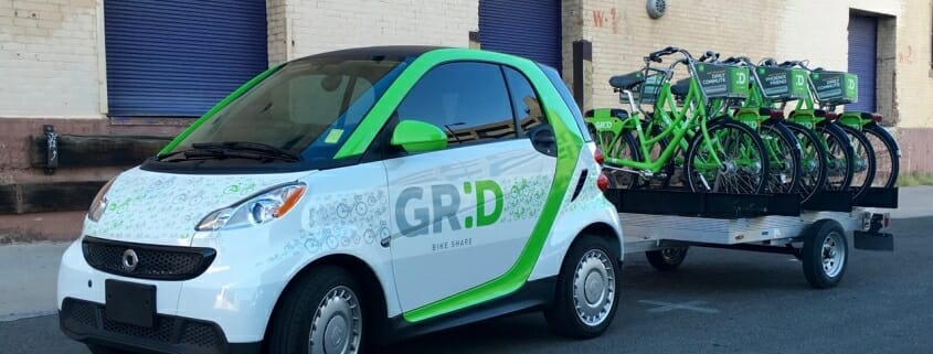 printed vehicle car wrap and bike graphics for grid