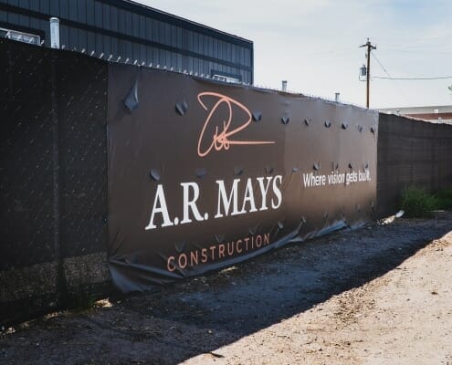 AR Mays Construction fence wrap