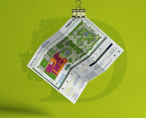 3-fold color brochure for DoubleTree Resort