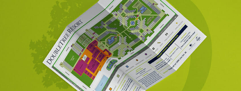 3-fold color brochure for DoubleTree Resort