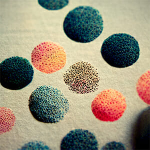 thousands of dots created with ai to simulate a search term of dpi