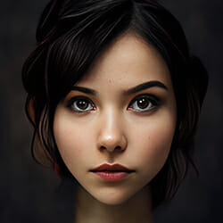 Realistic Human Face_PRI Graphics Printing of a young woman from the Rise of AI Art