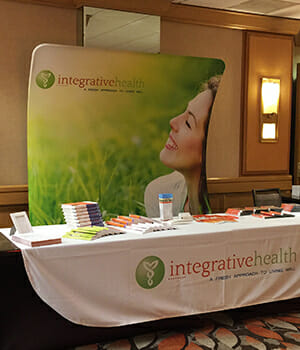 Trade show booth for Integrative Health.