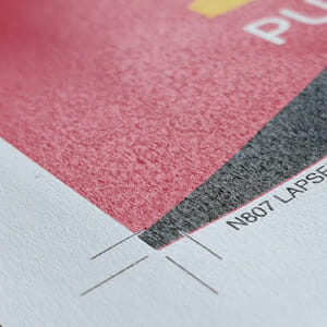 An image illustrating bleed lines on a document for printing.