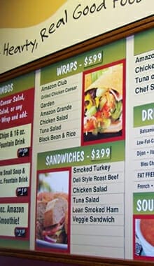PRI Blog - Top 5 Reasons Hotels & Restaurants - Menu Boards Menu Board Print Graphics for Restaurants